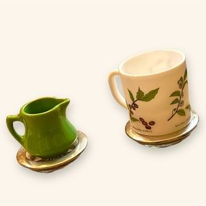 VTG Hall Pottery Green Creamer